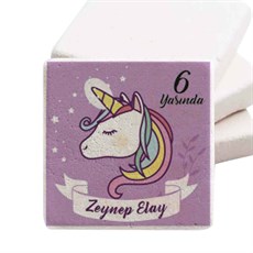 Doğum Günü Partisi Doğal Taş Magnet Minik Unicorn