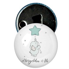 Bebek Mevlüt Hediyelik Magnet Kapak Açacak Magnet  Yıdıza Asılı Fil